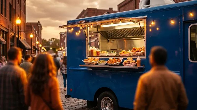 Customers lining up at a food truck window, Cleveland Food Truck Permit