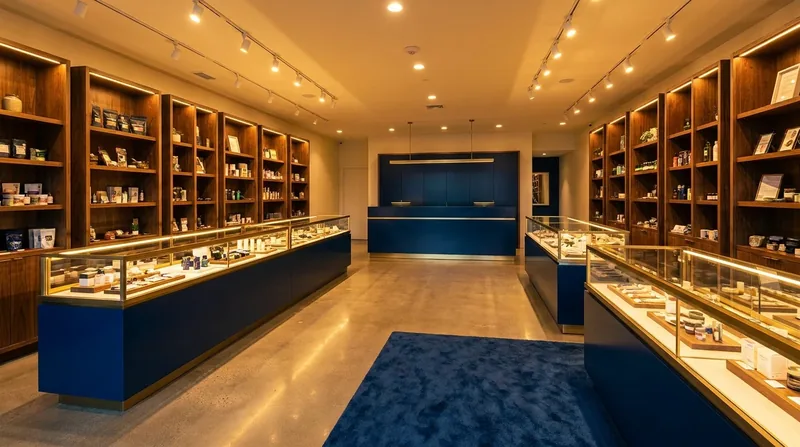 Licensed retail interior with glass display cases, How to Open a Tobacco or Vape Shop in Ohio